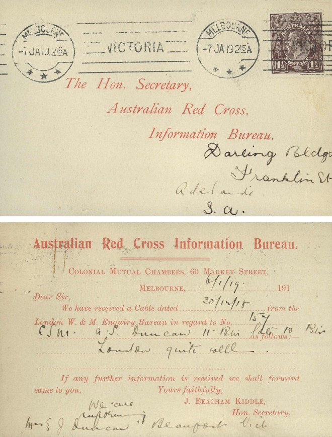 Red Cross postcard 1918