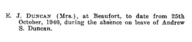 Victoria Government Gazette No. 341, 10 December 1941, page 4276. State Library of Victoria